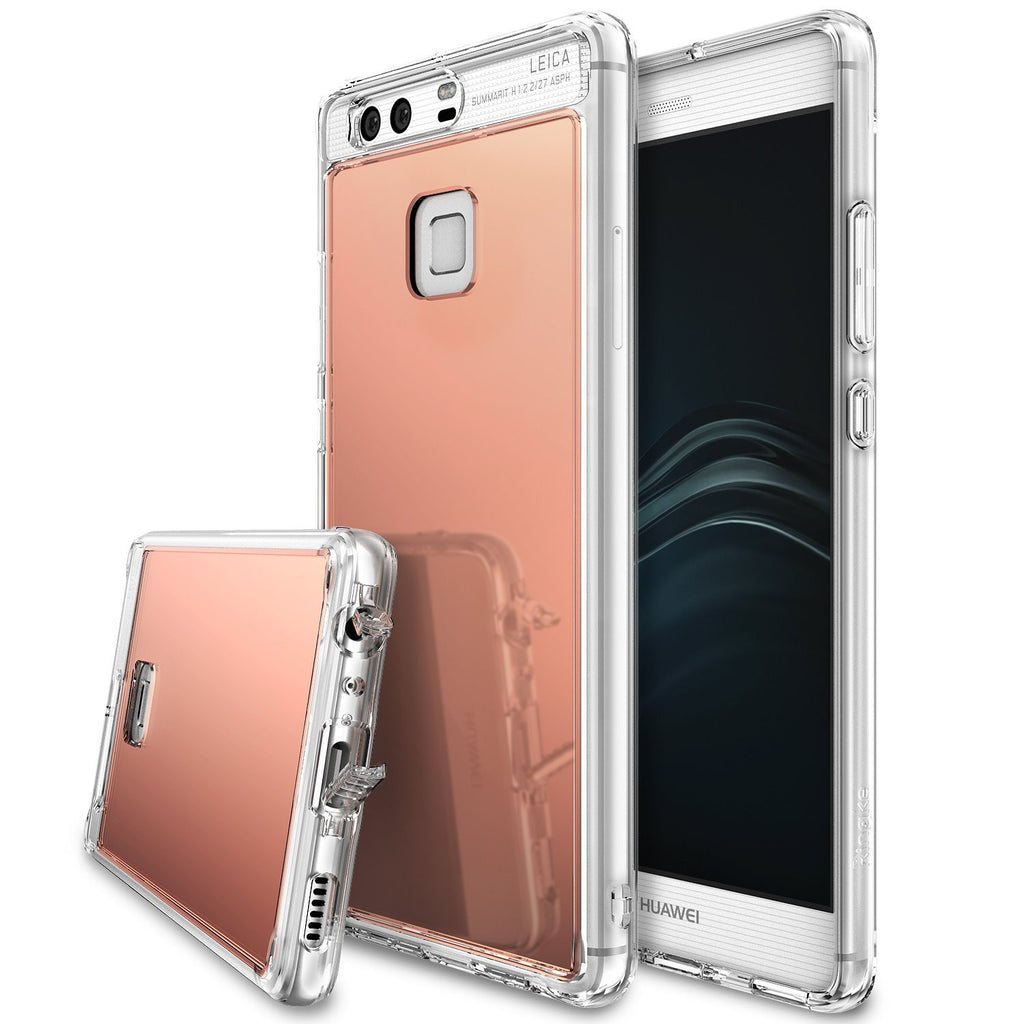 fusion case mirror case huawei mate 8 bright reflection radiant luxury mirror case royal gold