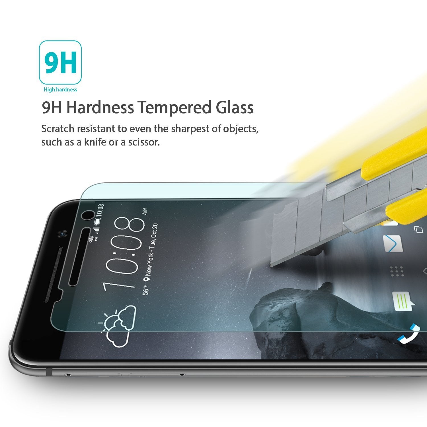 9h hardness tempered glass