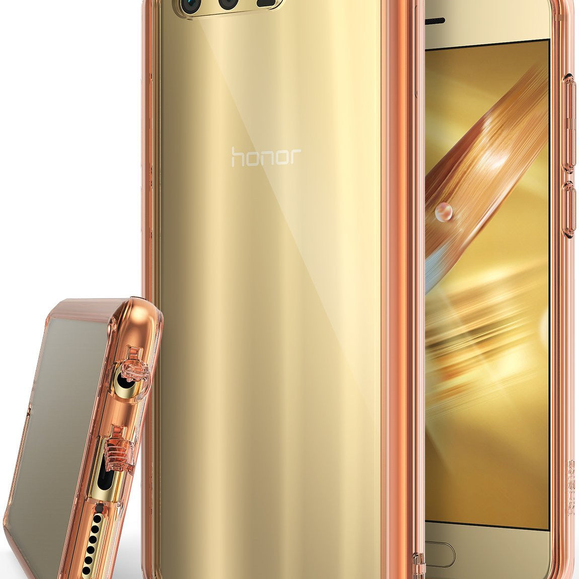 huawei honor 9 ringke fusion case case rose gold crystal