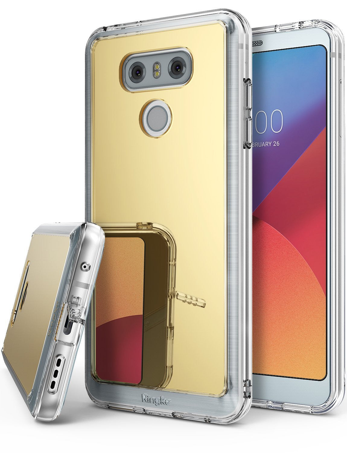 lg g6 ringke mirror case royal gold