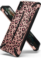 ringke dual-x for iphone xs case cover main leopard pink