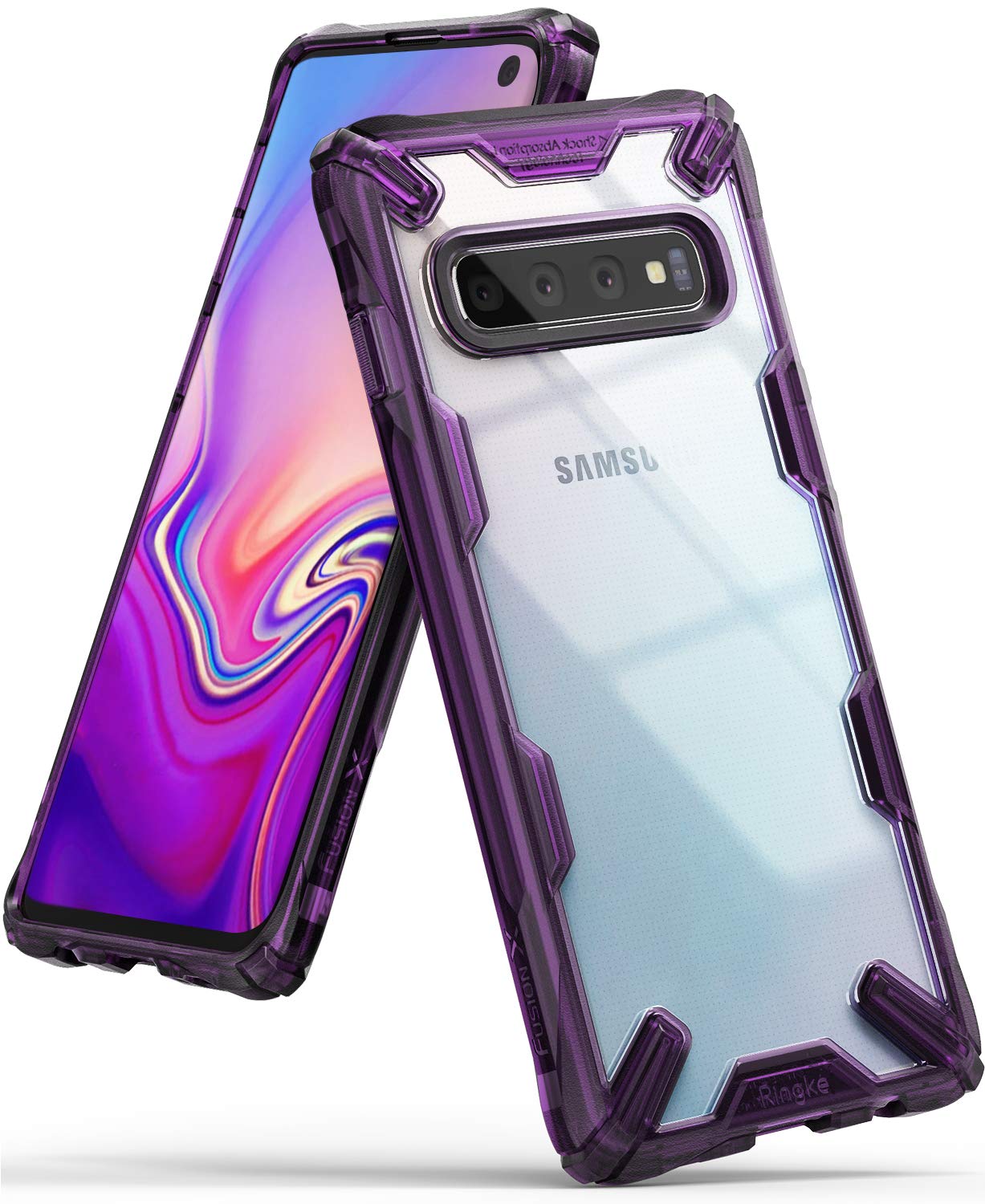galaxy s10 fusion-x case royal purple