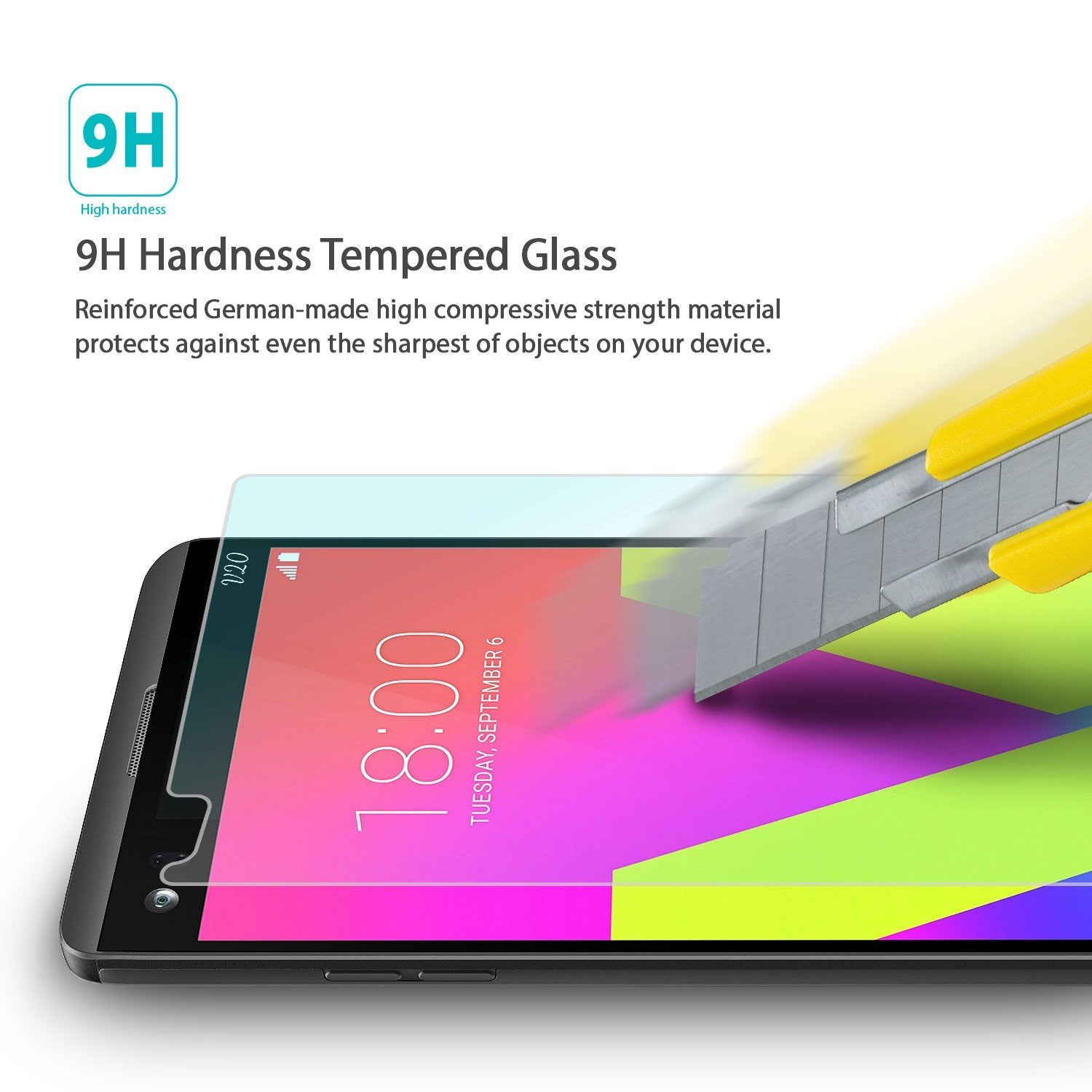 9h hardness tempered glass