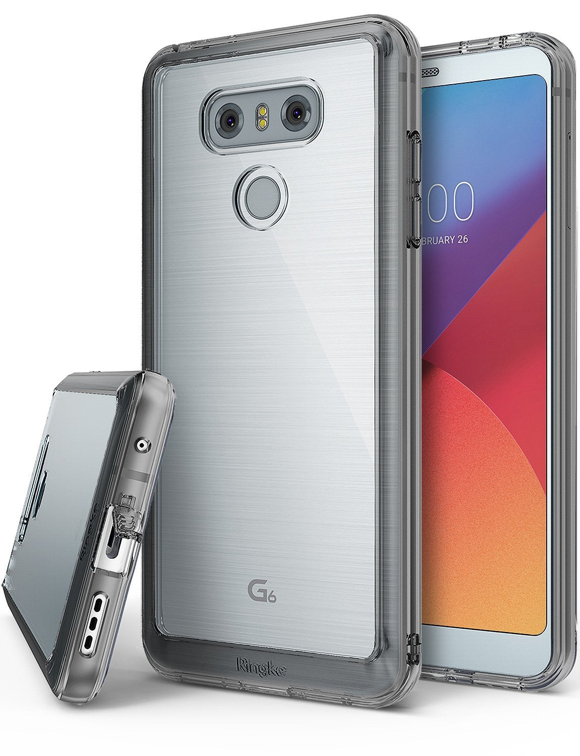 lg g6 case ringke fusion case smoke black