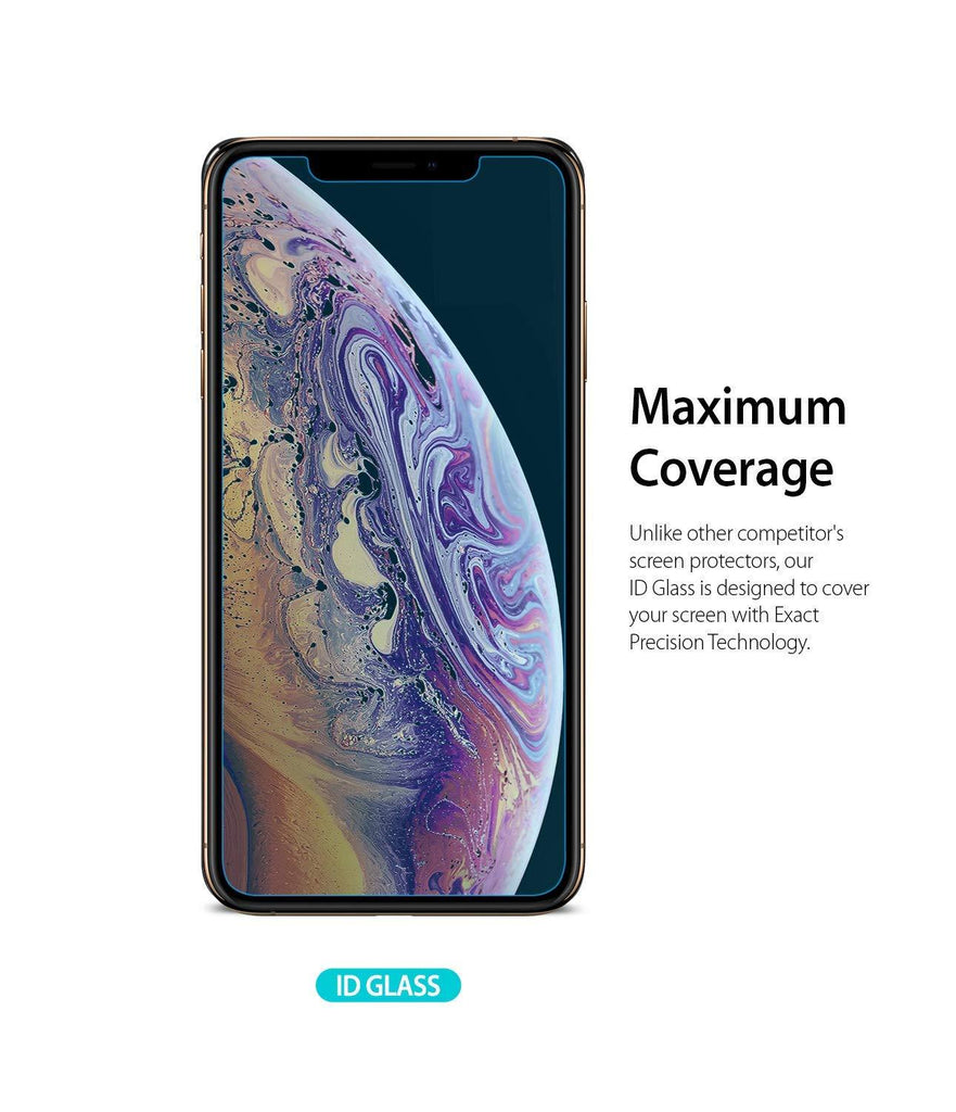 ringke invisible defender for iphone xs tempered glass screen protector maximum coverage