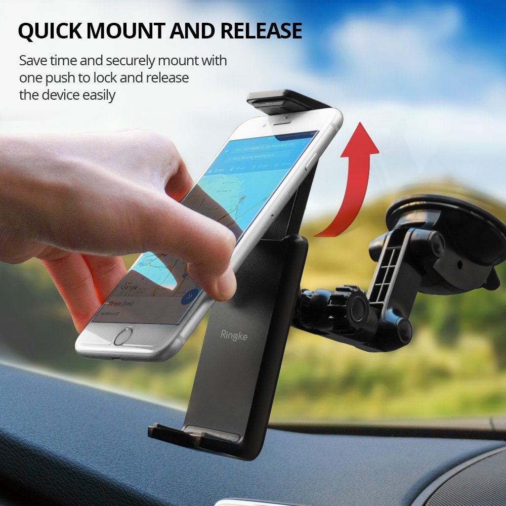 ringke monster car mount - quick mount grip and release