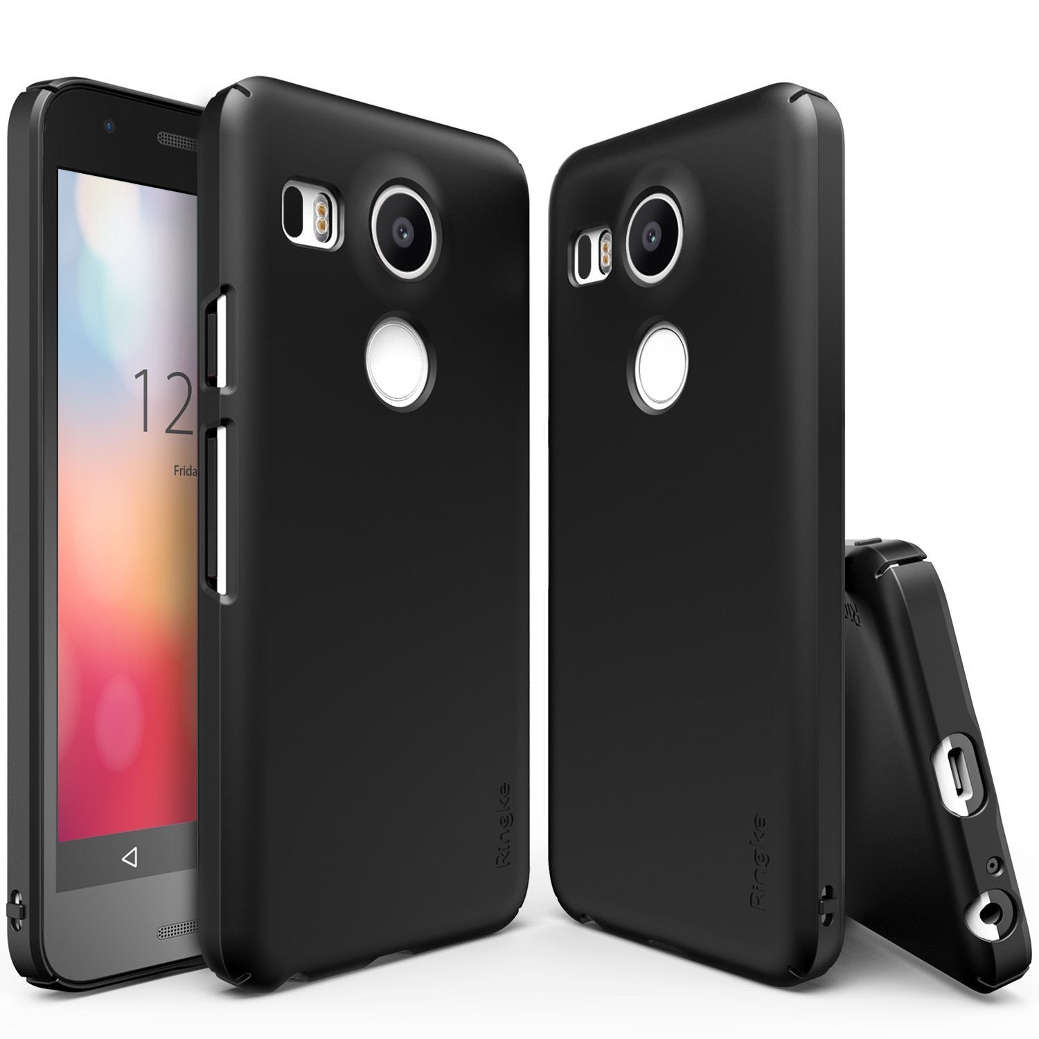 ringke slim thin lightweight hard pc back case cover for google nexus 5x main black