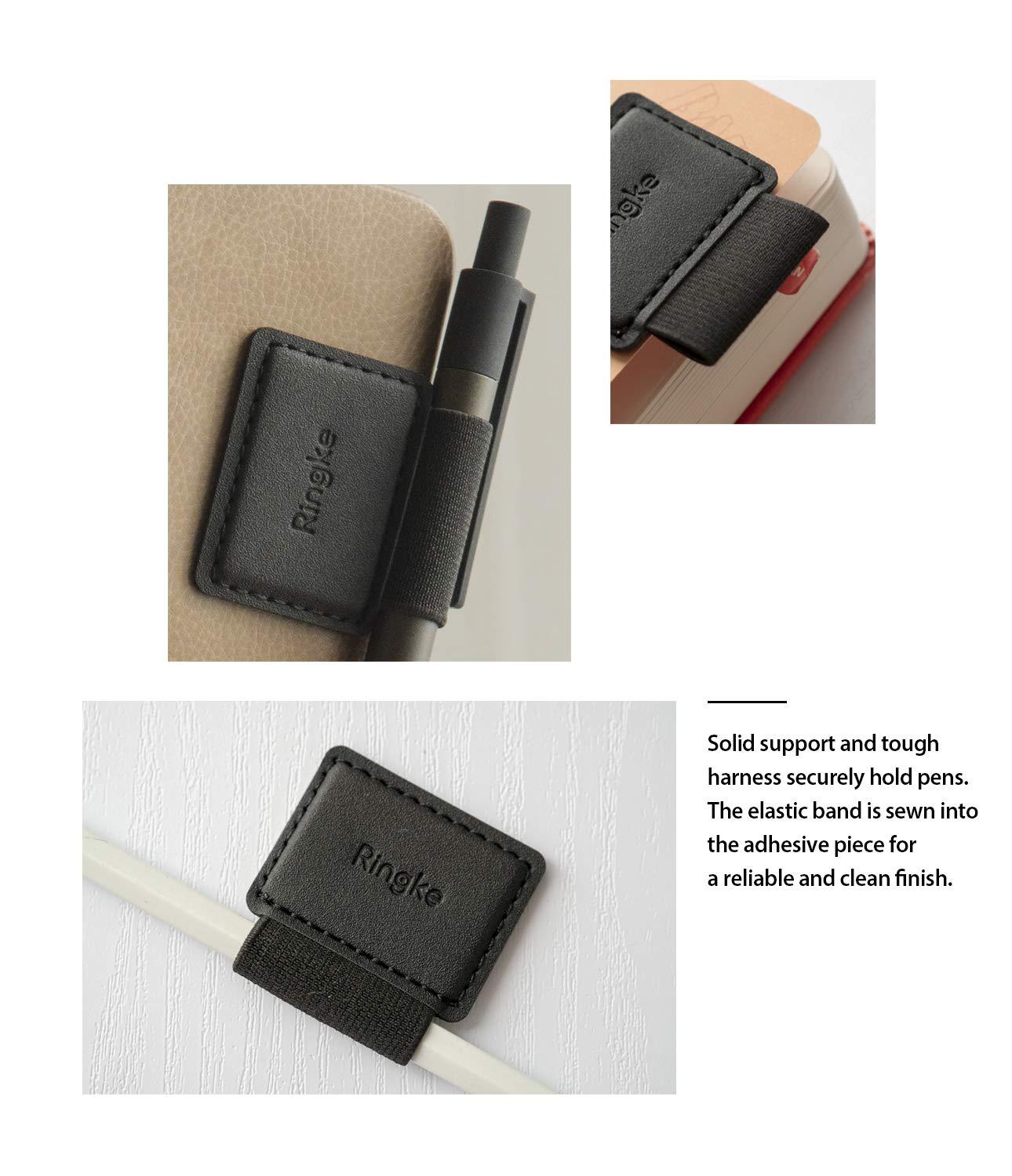 ringke pen holder 3 pack black, apple pencil, notebook