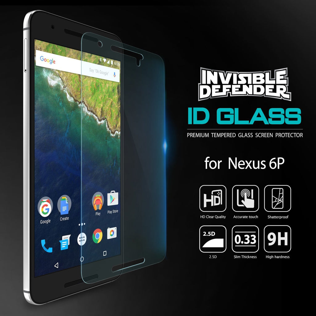 ringke tempered glass invisible defender screen protector for google nexus 6p main