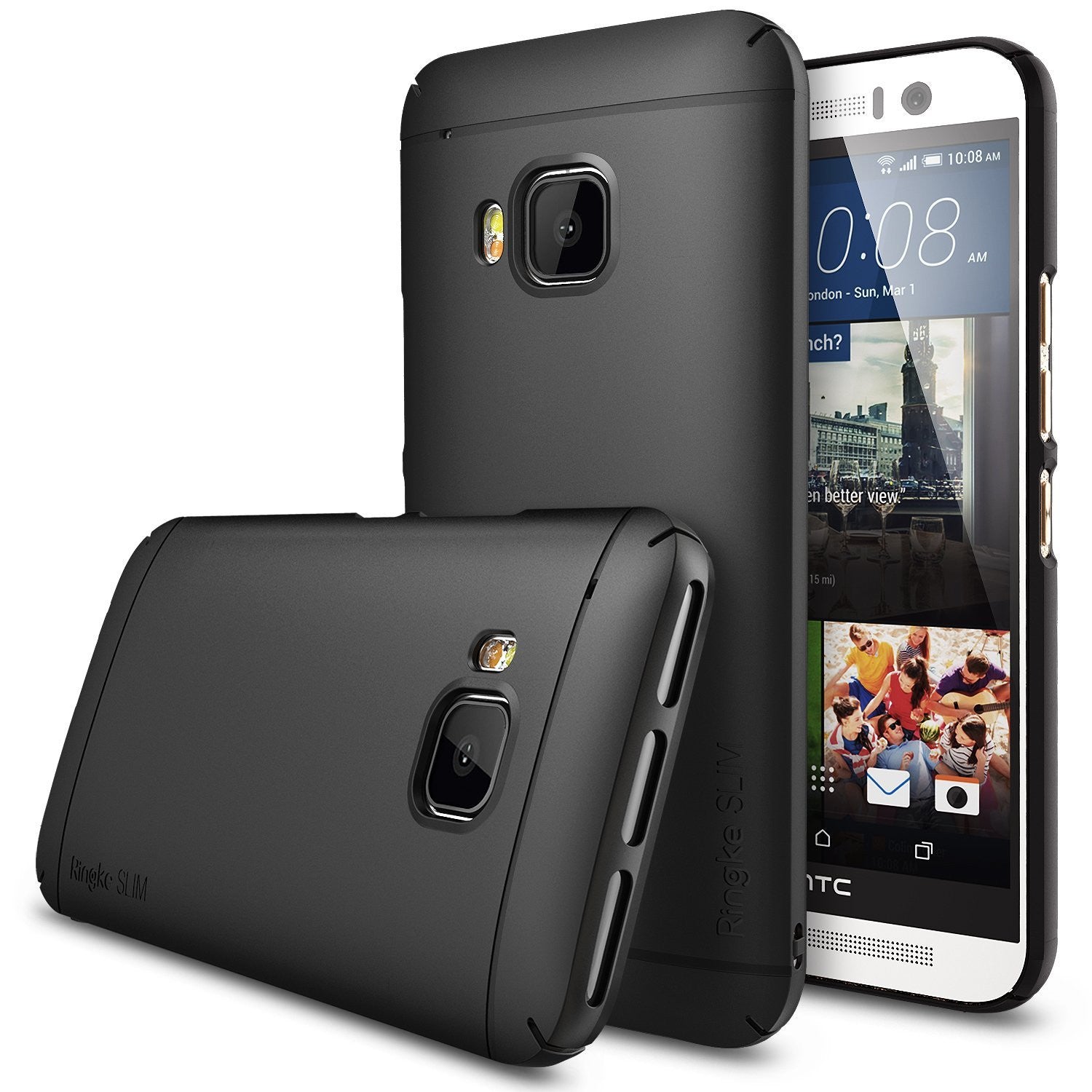 htc one m9 case ringke slim case lightweight thin superior coaring pc hard case black