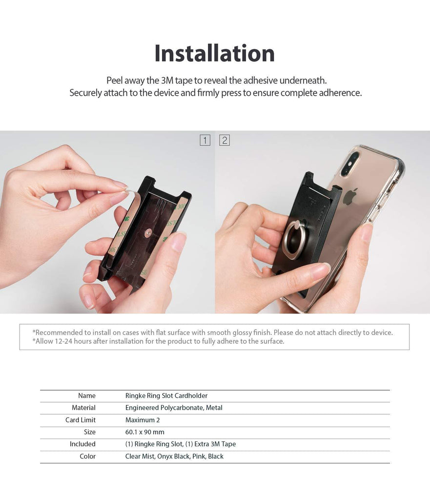 ringke ring slot card holder installation guide