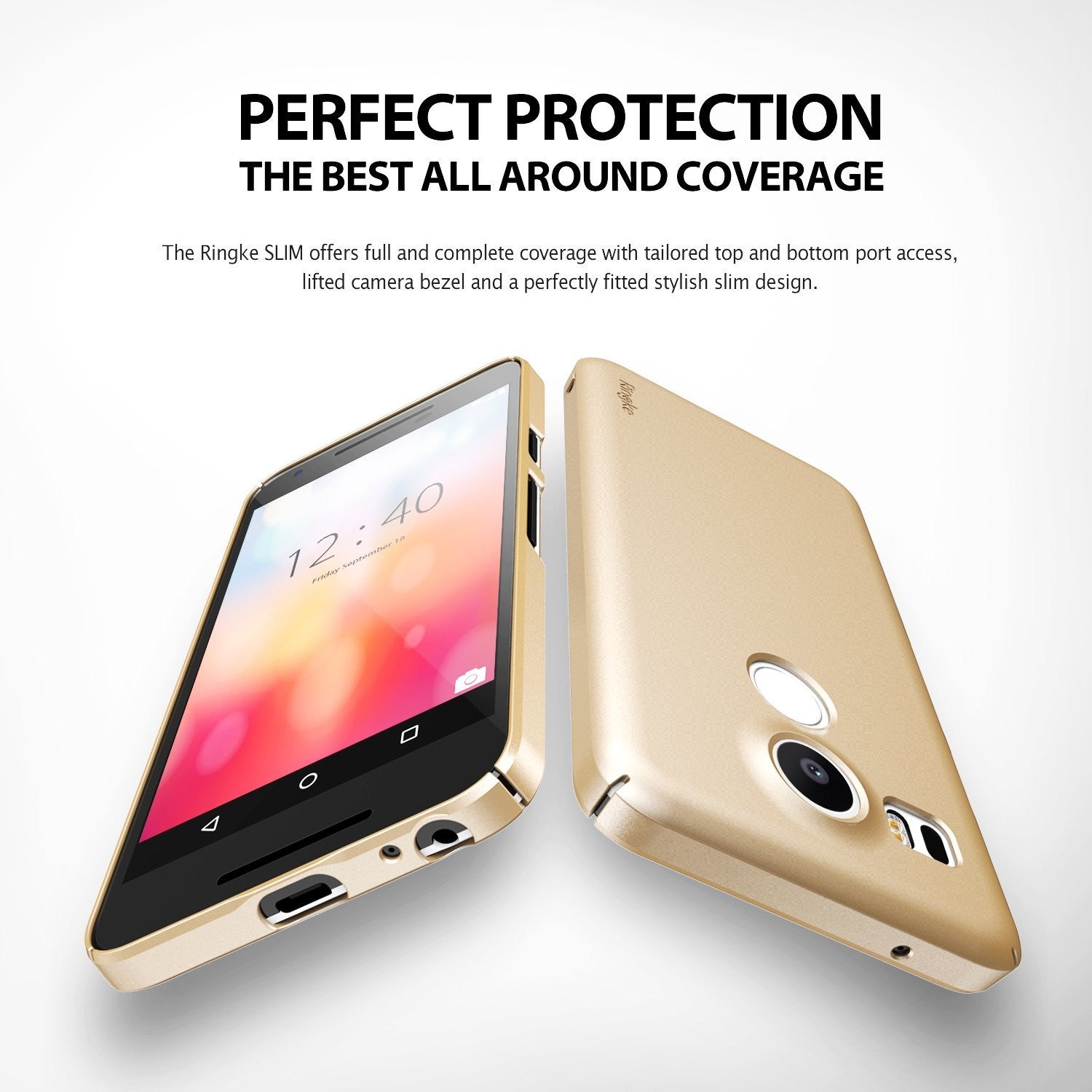 ringke slim thin lightweight hard pc back case cover for google nexus 5x main perfect protection