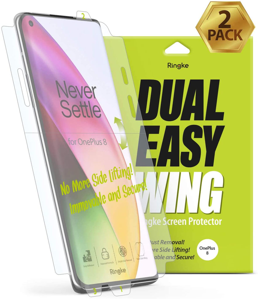 ringke dual easy wing film for oneplus 8 screen protector