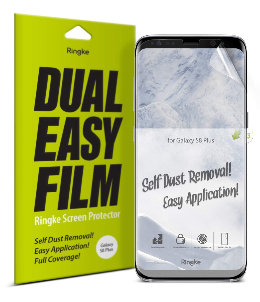 galaxy s8 plus dual easy full cover screen protector 2 pack