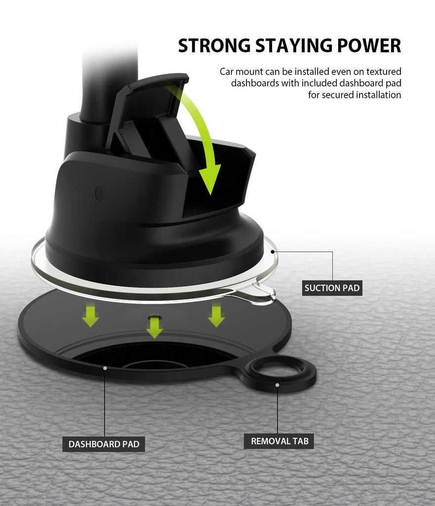 ringke dashboard car mount 2 in 1 suction phone holder