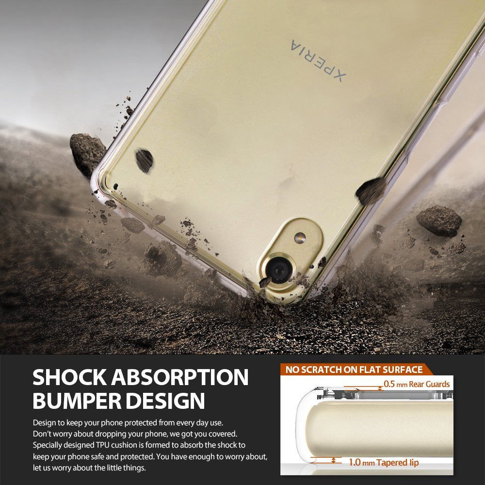 xperia x case, ringke fusion case crystal clear pc back tpu bumper case