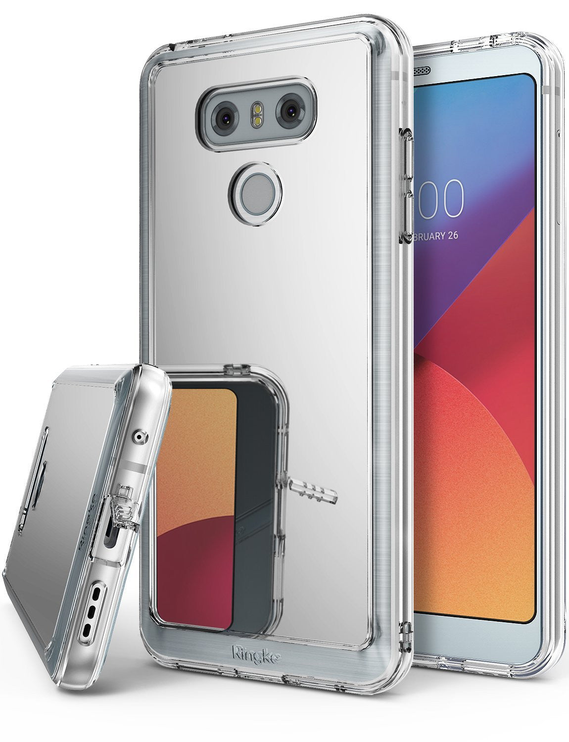 lg g6 ringke mirror case silver