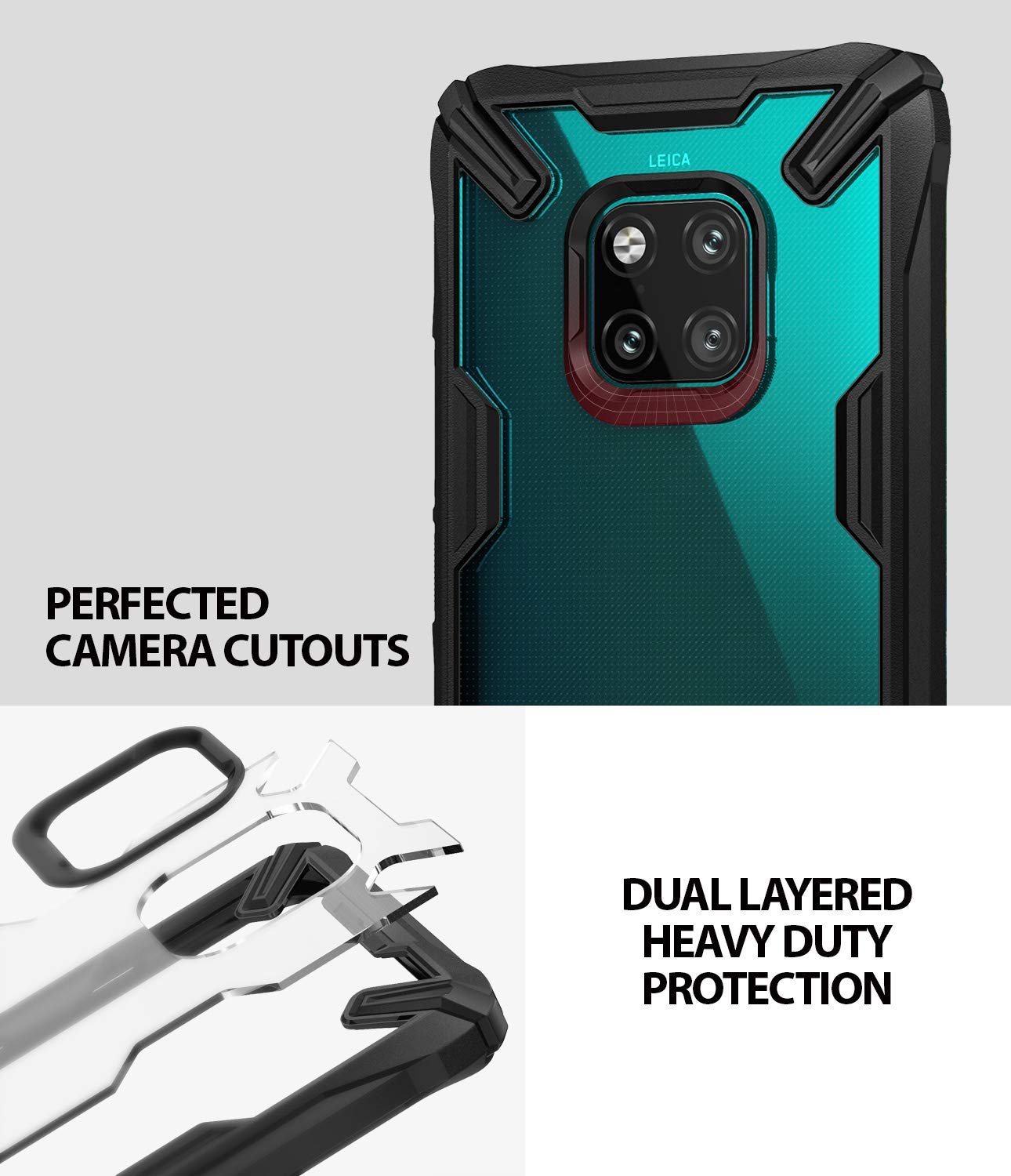 For Huawei Mate 20 Lite /20 /20 Pro Ringke [FUSION-X] Shockproof Back Case  Cover
