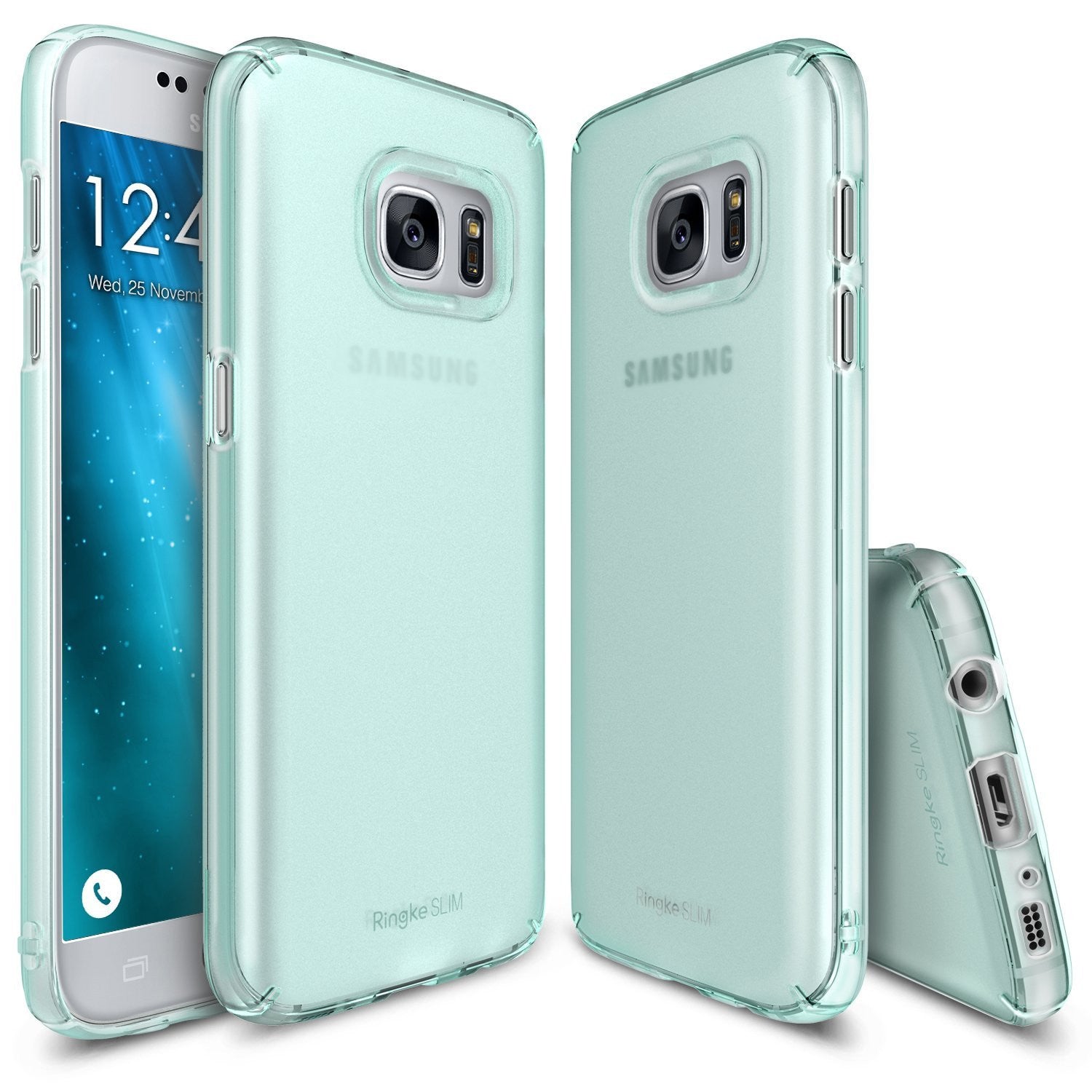 ringke slim premium pc hard cover case for galaxy s7 frost mint