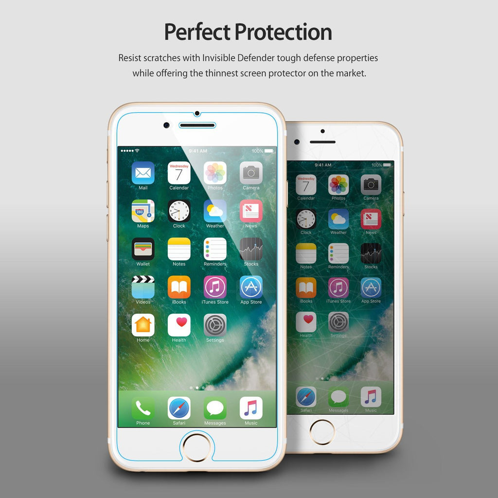 ringke invisible defender screen protector film for iphone 7 plus 8 plus main 4 pack