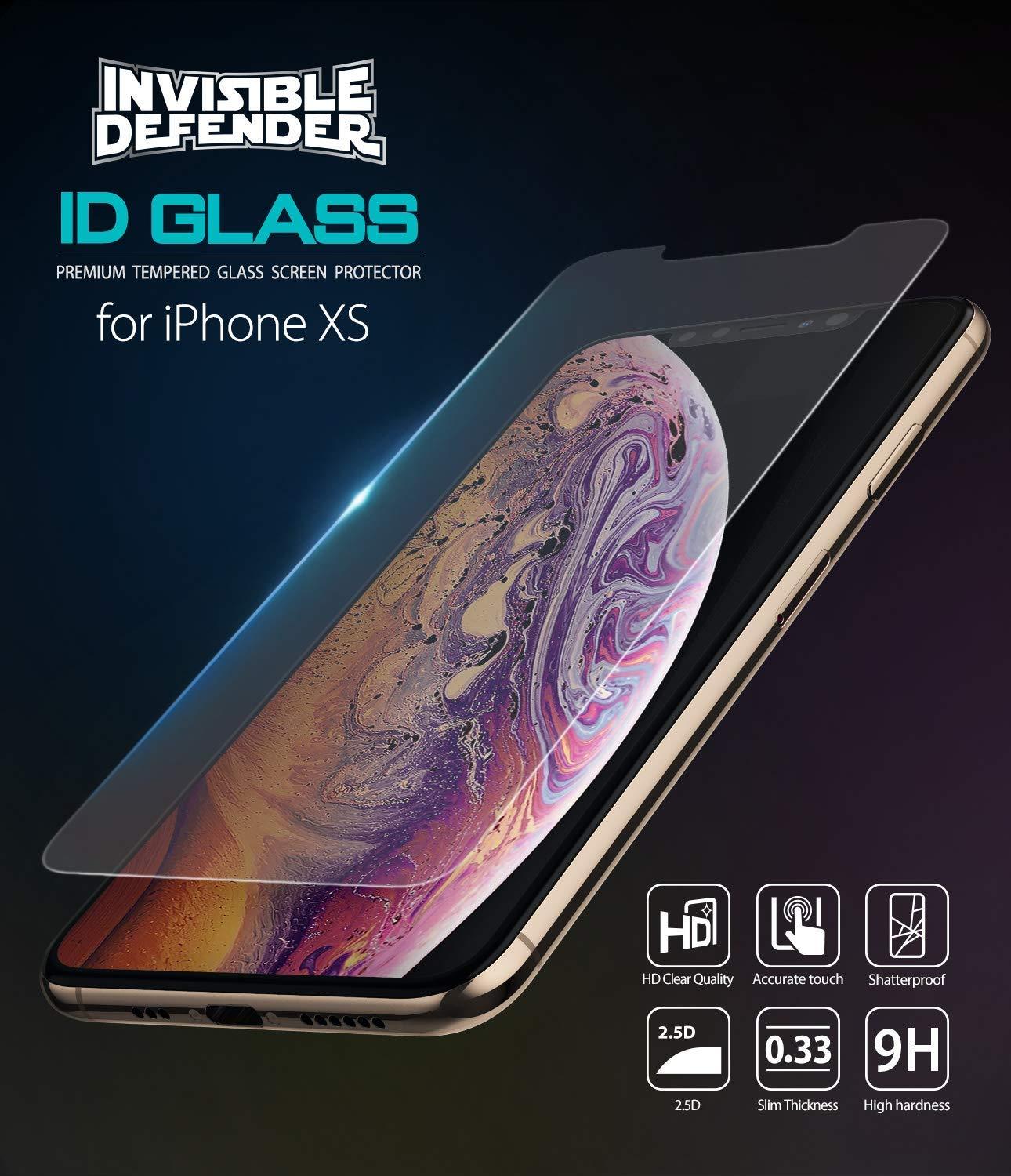 ringke invisible defender for iphone xs tempered glass screen protector main
