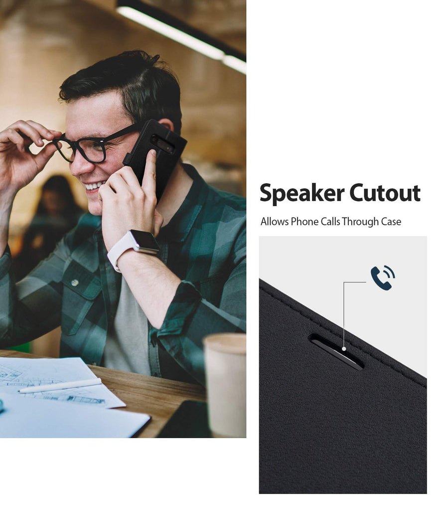 speaker cutout allows phone calls trough case
