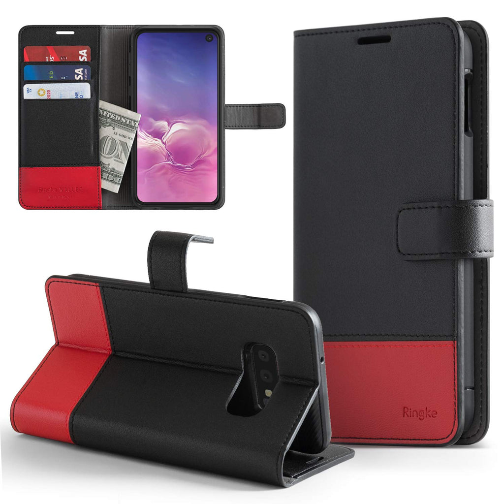 ringke wallet designed for samsung galaxy s10e black and red