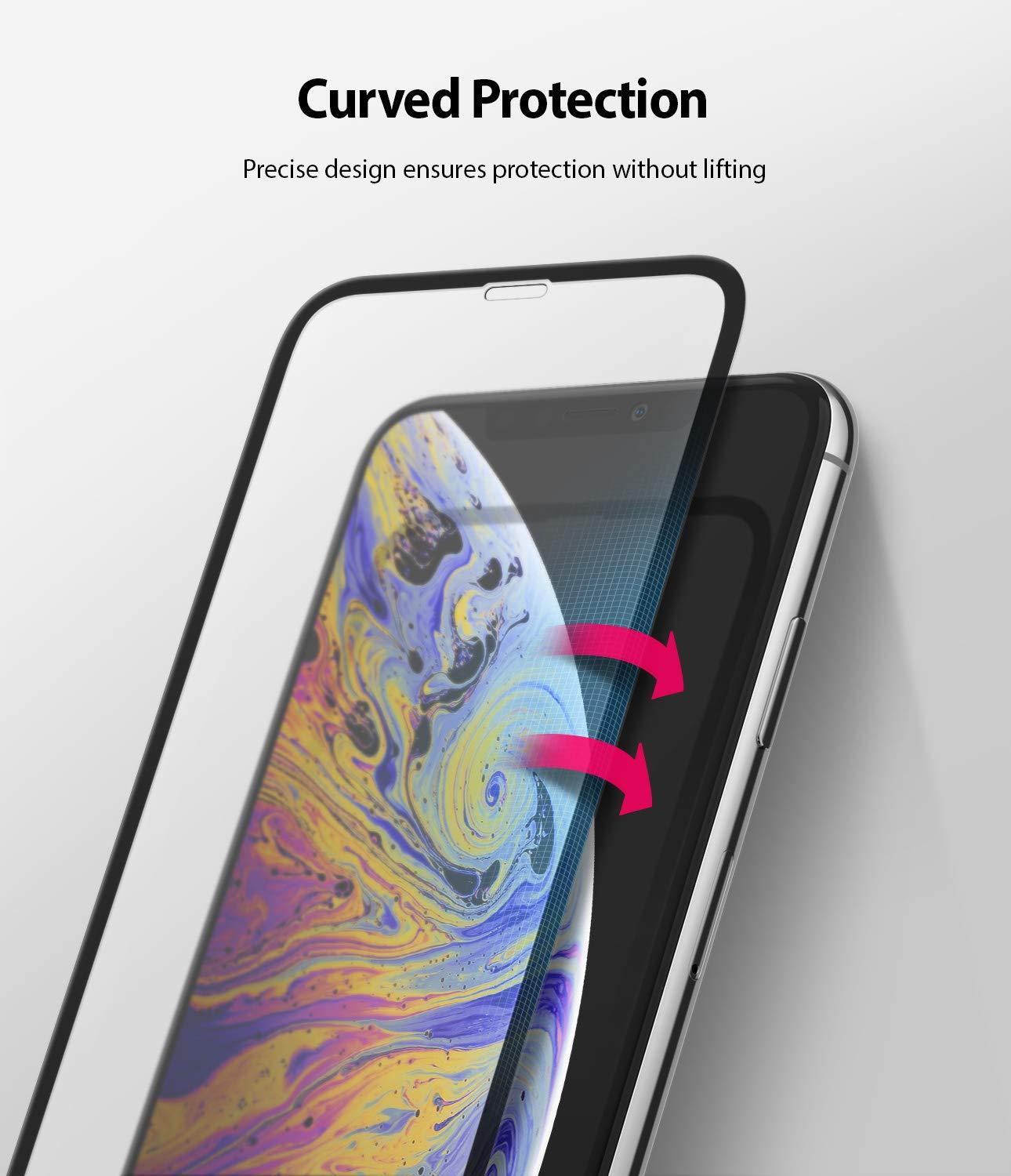 iphone xs invisible defender full coverage tempered glass 1 pack