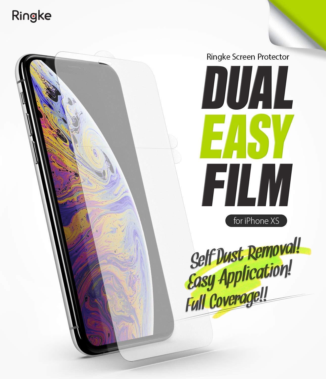 ringke dual easy film for iphone xs screen protector main