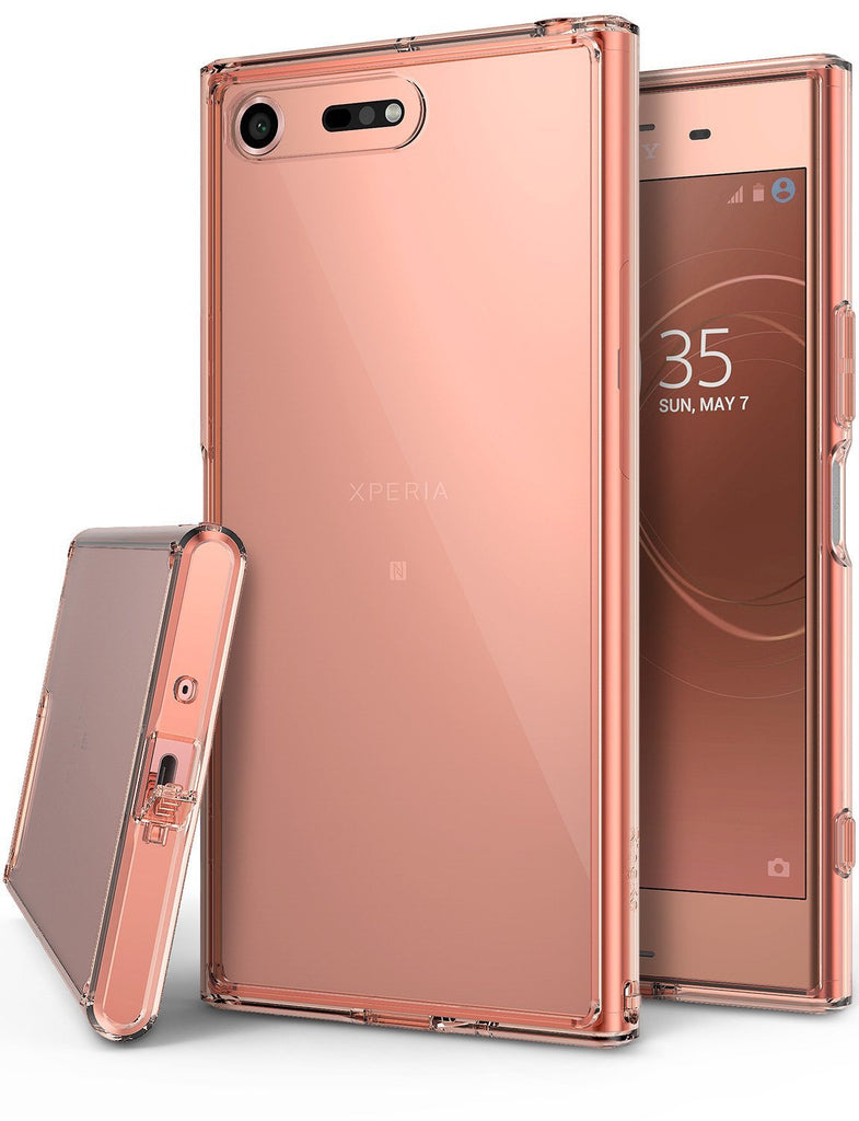 sony xperia xz premium case ringke fusion case crystal clear pc back tpu bumper case rose gold crystal