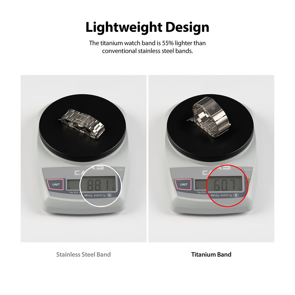 Apple Watch 49mm / 45mm / 44mm / 42mm | Metal One Band Titanium-Lightweight Design