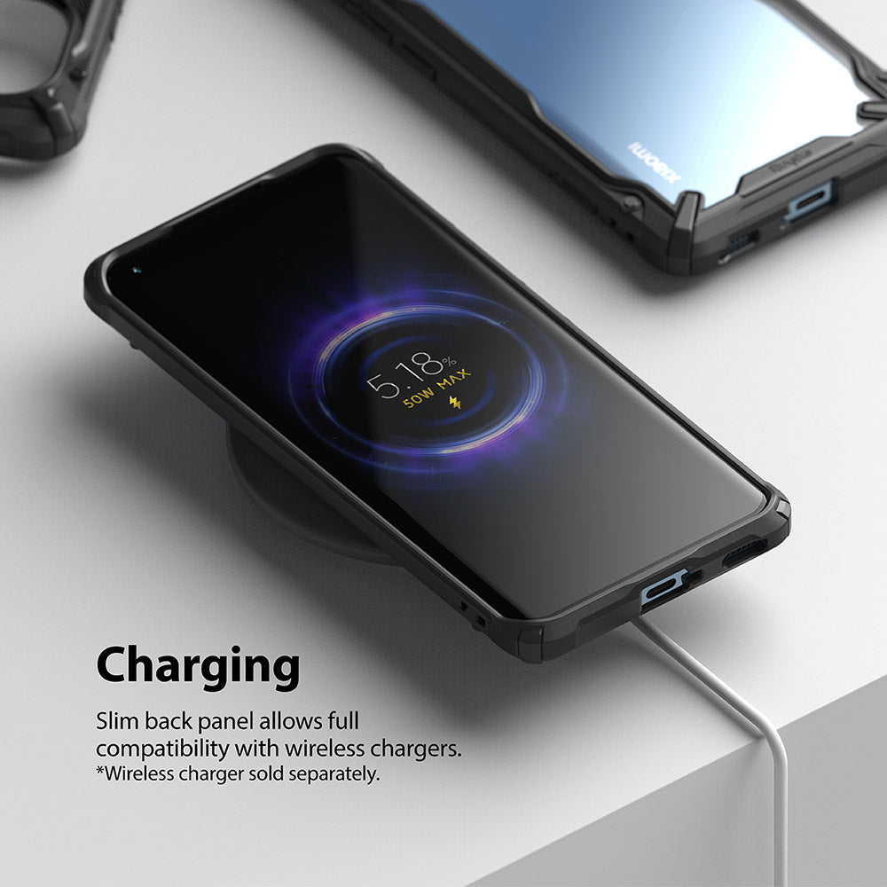 slim back panel allows wireless charging compatibility