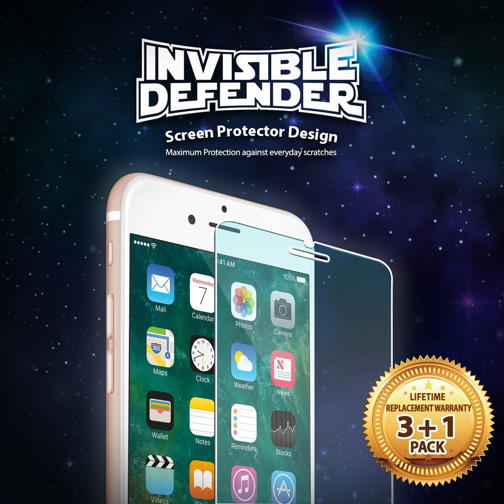 ringke invisible defender screen protector film for iphone 7 plus 8 plus main 4 pack