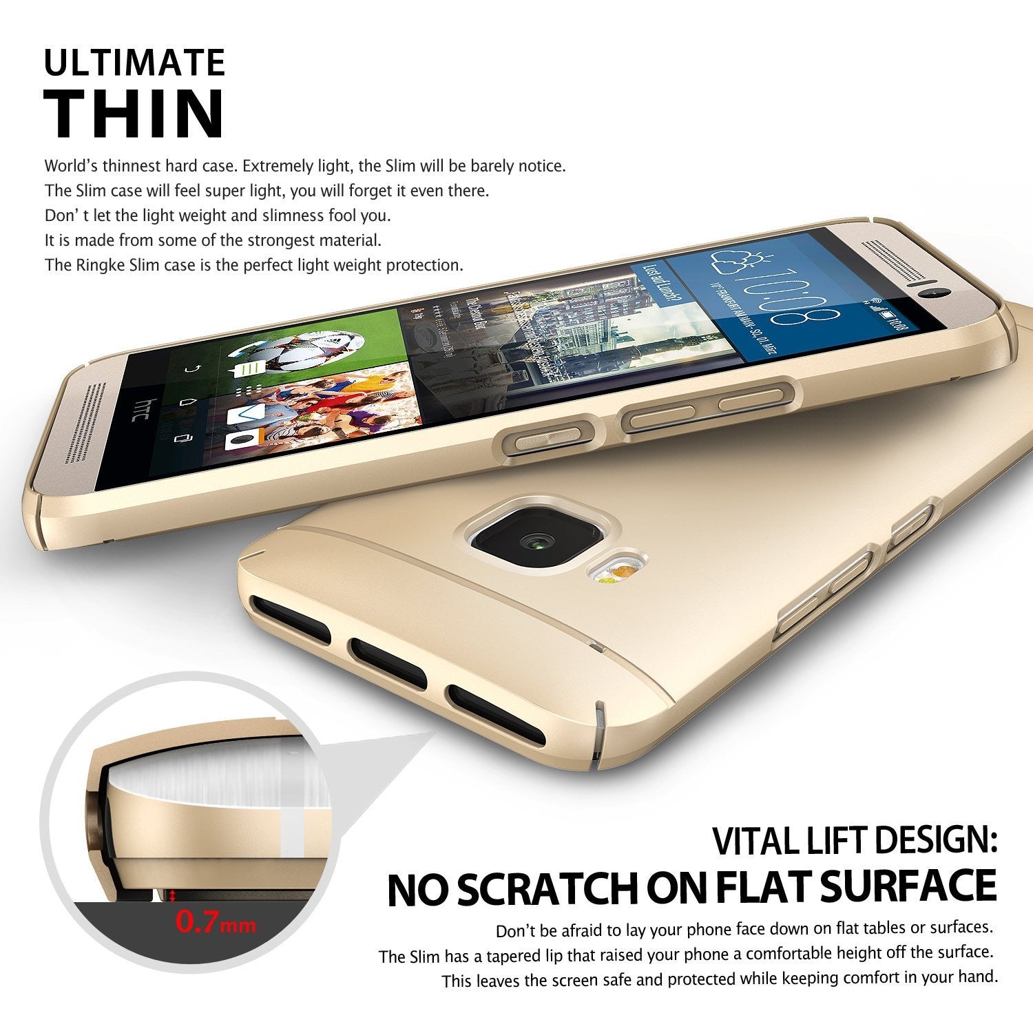 htc one m9 case ringke slim case lightweight thin superior coaring pc hard case