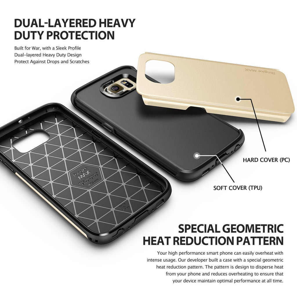 ringke max dual layered heavy duty protective cover case for galaxy s6