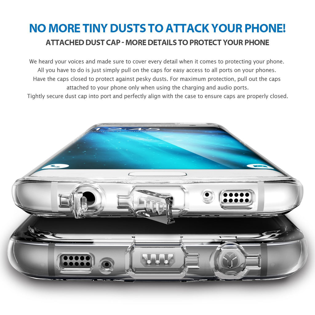 galaxy s7 edge fusionringke fusion clear transparent back tpu frame cover case for galaxy s7 edge