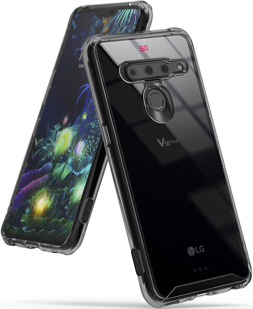Ringke Fusion Designed for LG V50 ThinQ 5G Case Protective Cover 6.4" (2019) Smoke Black