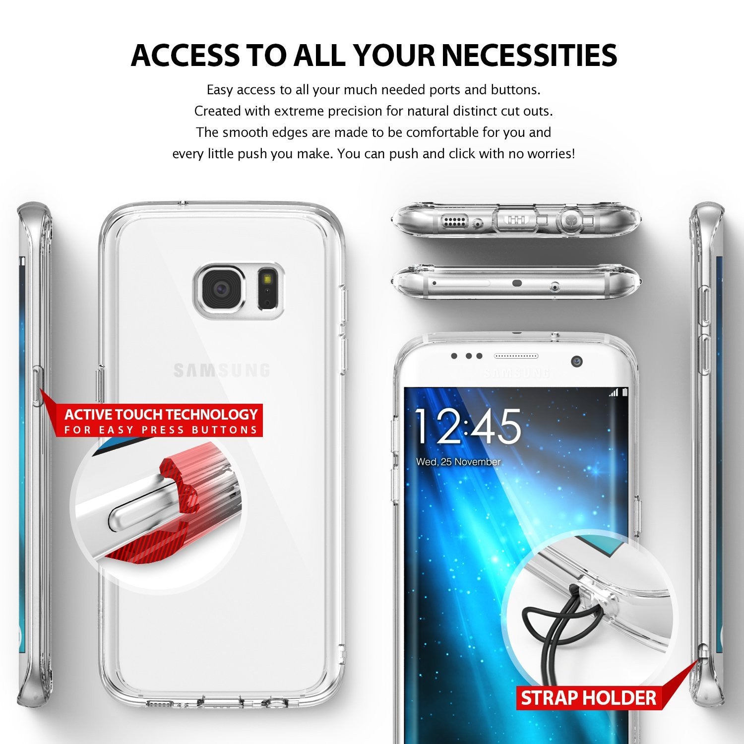 galaxy s7 edge fusionringke fusion clear transparent back tpu frame cover case for galaxy s7 edge