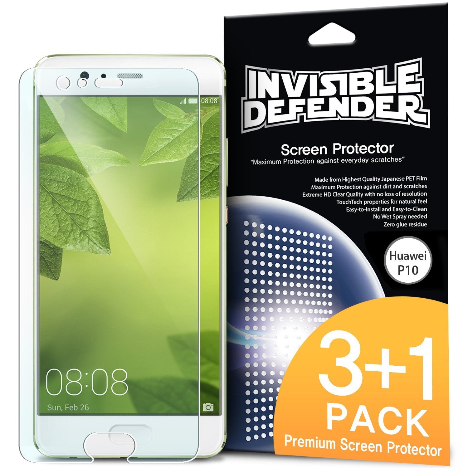 huawei p10 ringke invisible defender 4 pack hd clearness screen protector