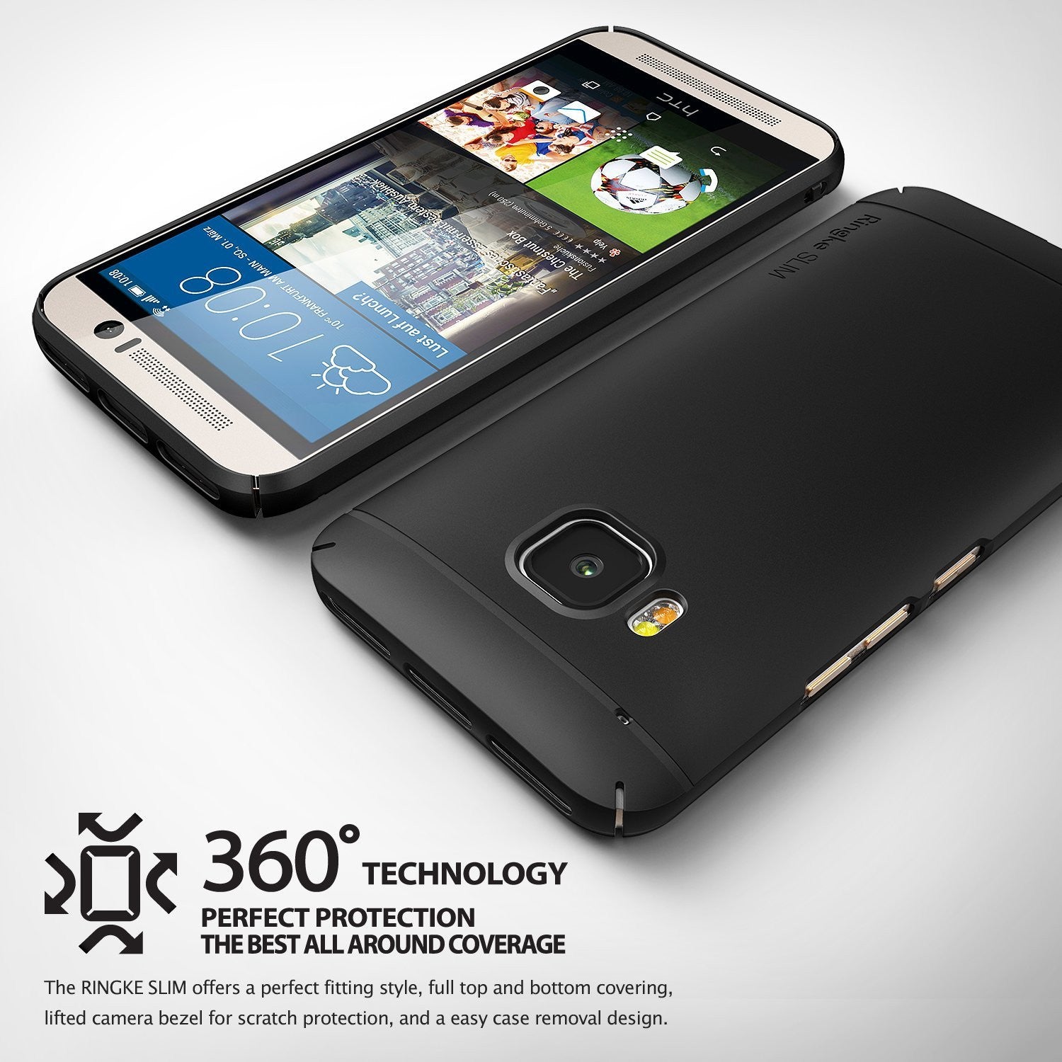 htc one m9 case ringke slim case lightweight thin superior coaring pc hard case