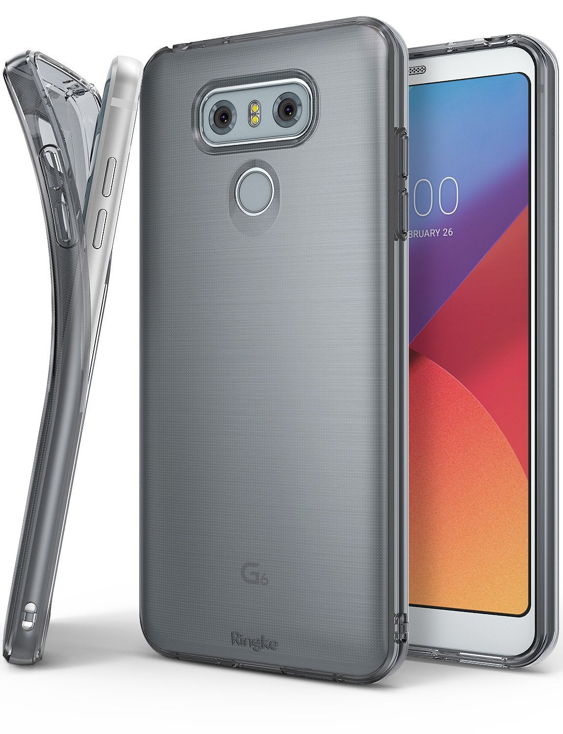 lg g6 case ringke air case smoke black