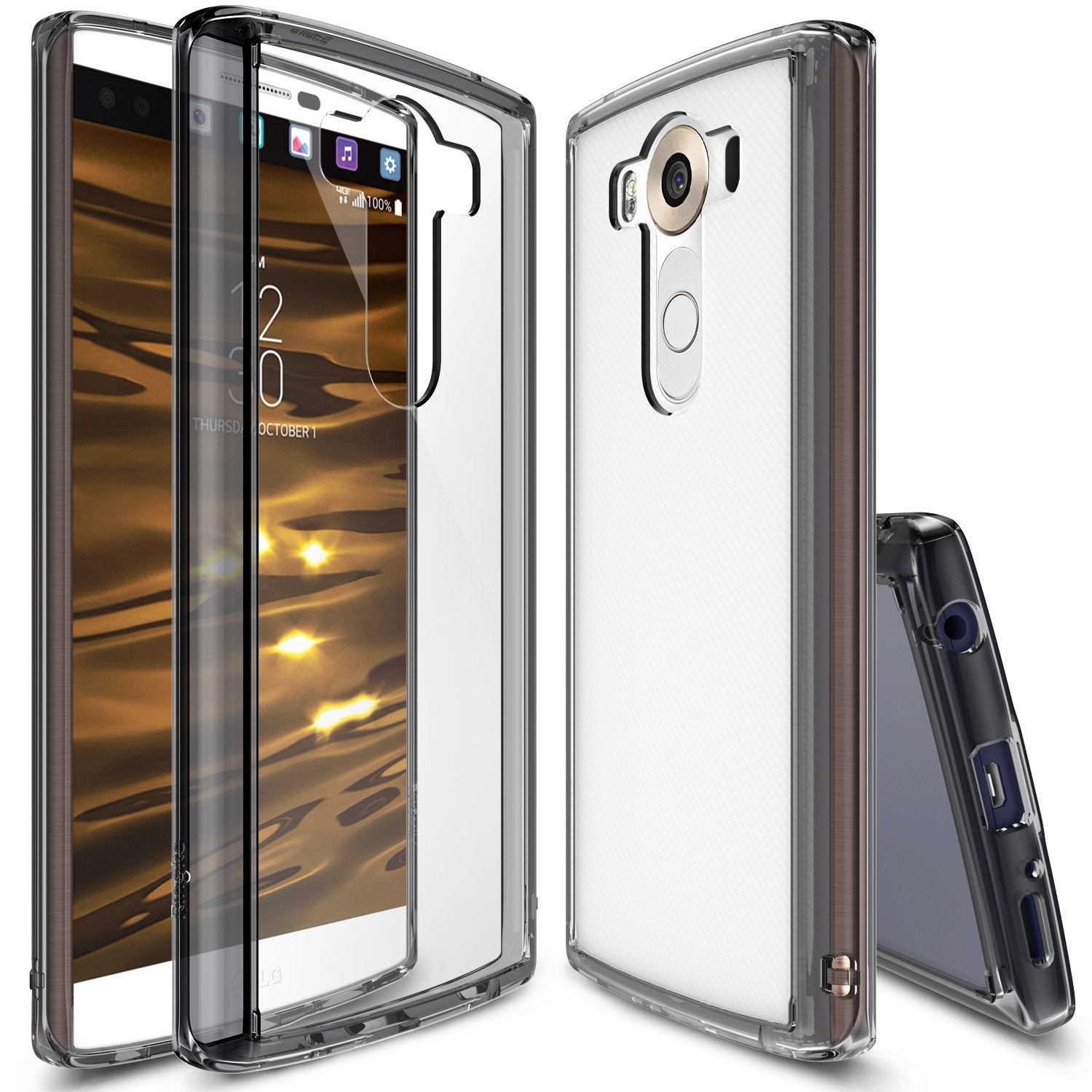 lg v10 case, ringke fusion case crystal clear pc back tpu bumper case