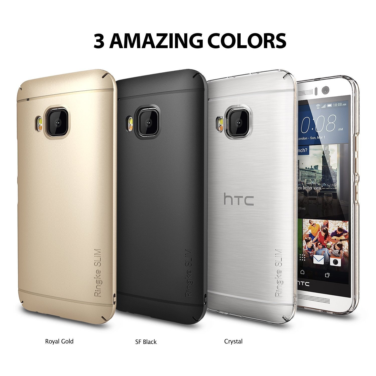 htc one m9 case ringke slim case lightweight thin superior coaring pc hard case