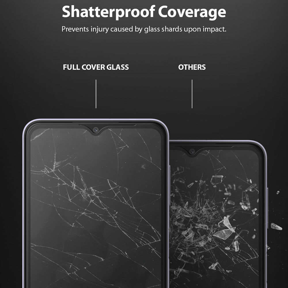 shatterproof coverage prevents injury caused by glass shards upon impact
