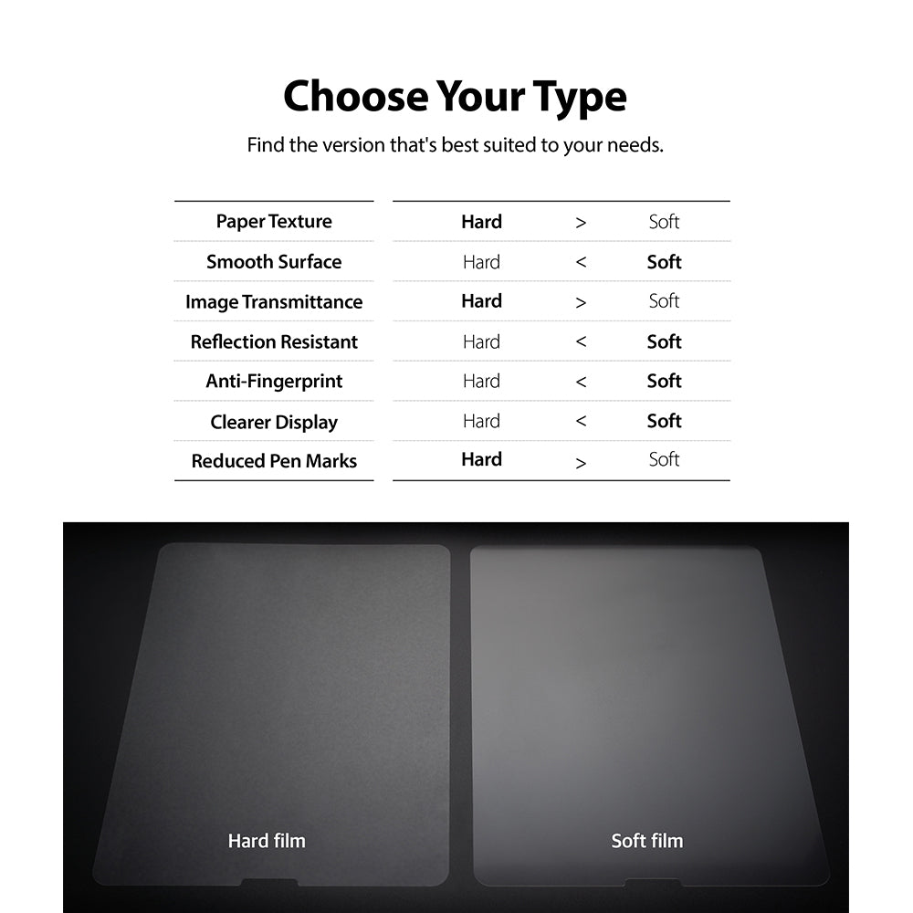 choose between hard or soft type