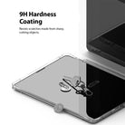 9h hardness coating - resists scratches made from sharp, cutting objects