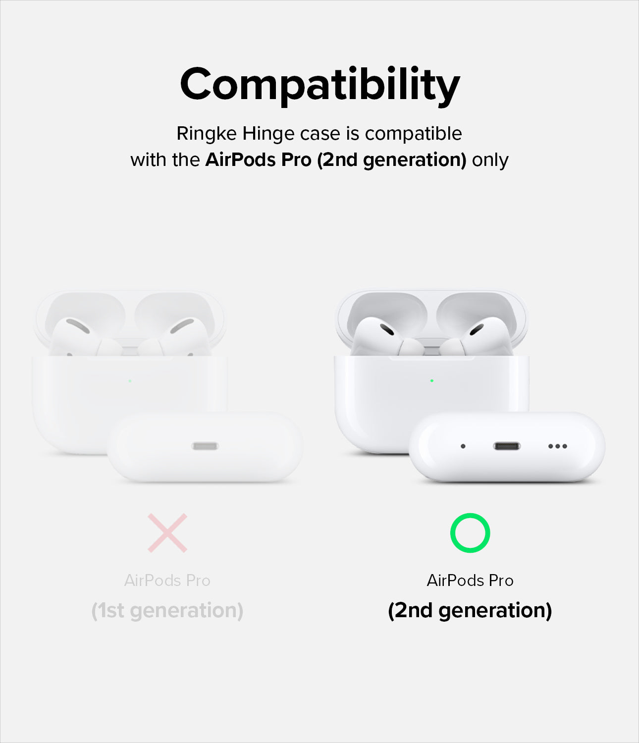 For Apple AirPods Pro 2, 1st/2nd/3rd Generation Clear Case