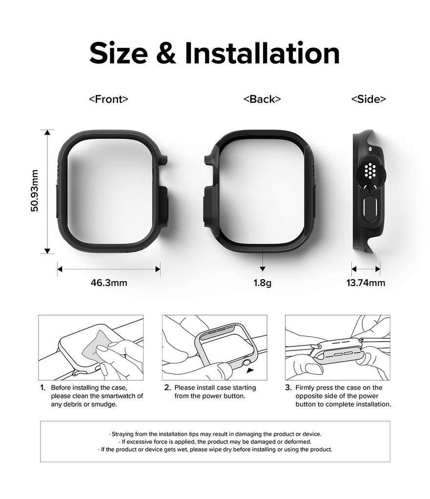 Apple Watch Ultra 2 / 1 Case | Slim - Size & Installation