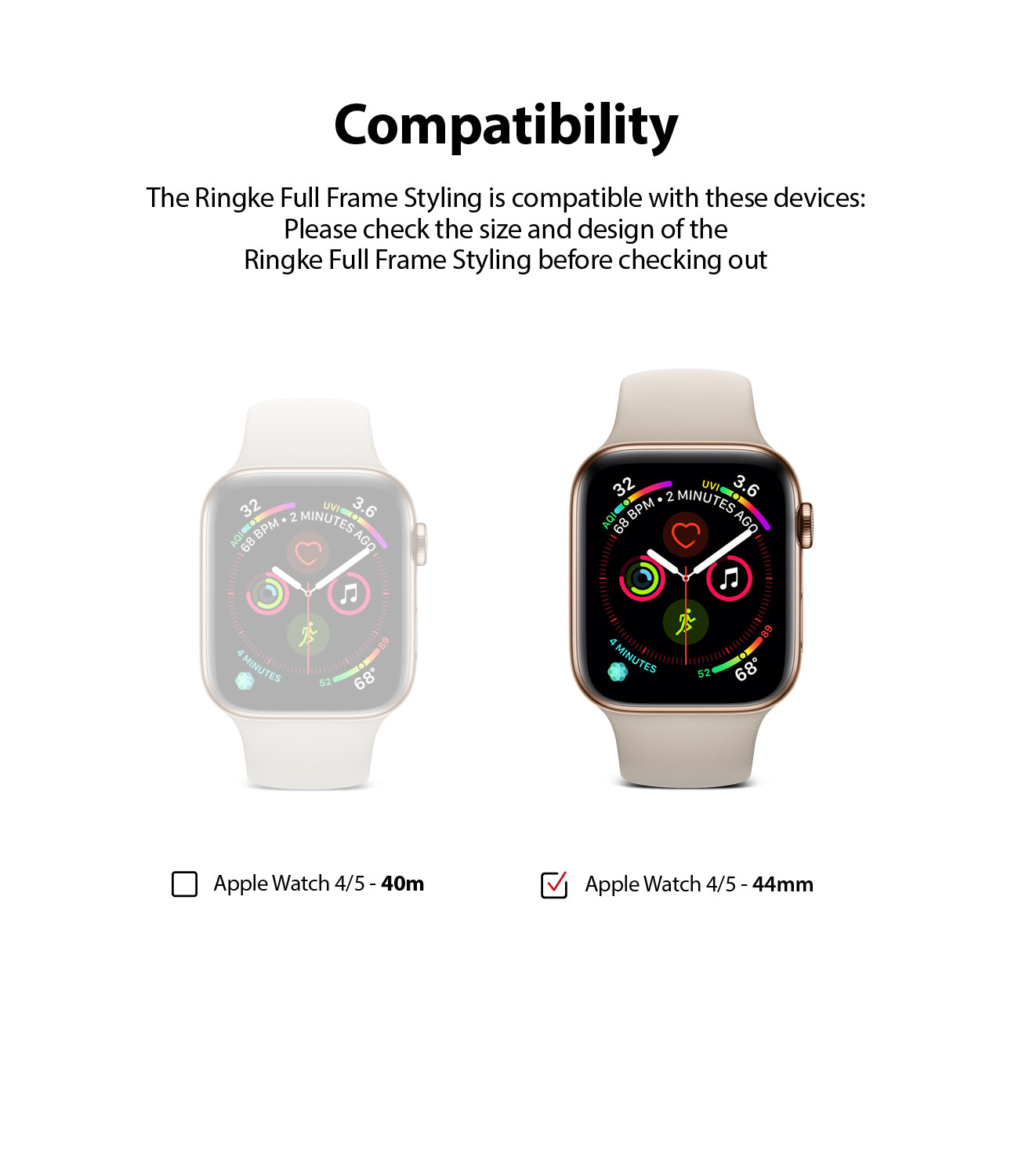 Apple Watch Series 5 4 44mm Ringke Full Frame Styling