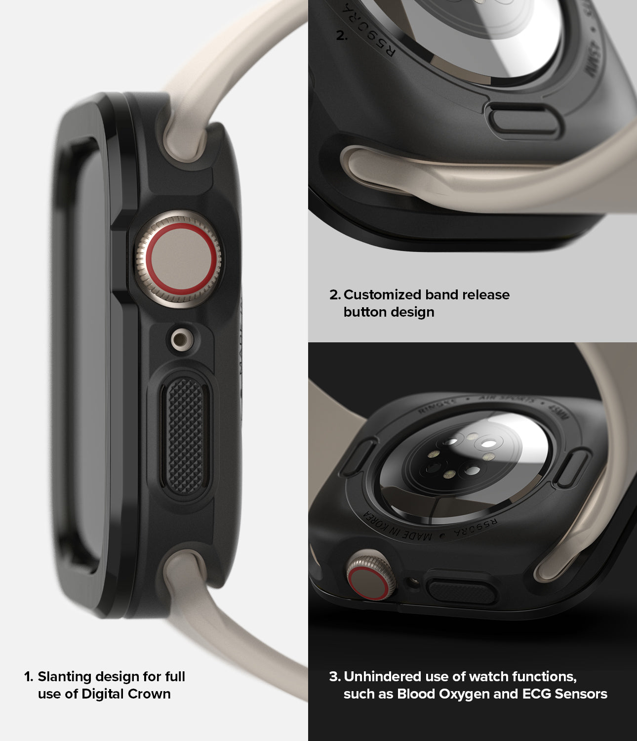 Apple Watch Series (41mm) & (40mm) | Air Sports (Black) + Bezel Styling 31 (Black)